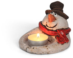 Tealight holder Mr. Snowmann
