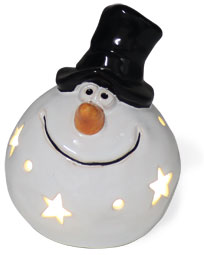 Snowman Frosti with LED, timer, ceramic