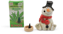 Incense smoker snowman