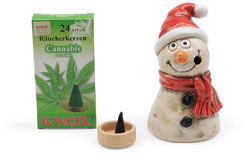 Incense smoker snowman