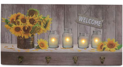 Wall picture with LED "Sun flowers"