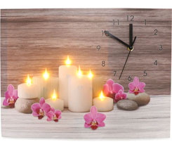 Wall clock with LED "Candles"