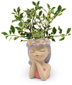Plant pot Mademoiselle Chloé, ceramic