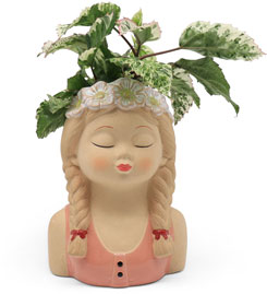Plant pot Mademoiselle Louanne, ceramic