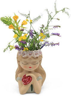 Plant pot Mademoiselle Camille, ceramic