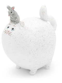 Cat Diego with mouse on the head