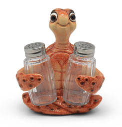 Salt and pepper shaker Schildi, mix of 2, polyresin