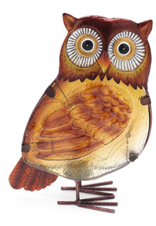 Glass owl with LED