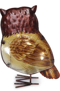 Glass owl with LED